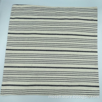 Easy Clean Regular Stripes Square Lumbar Pillow Cover